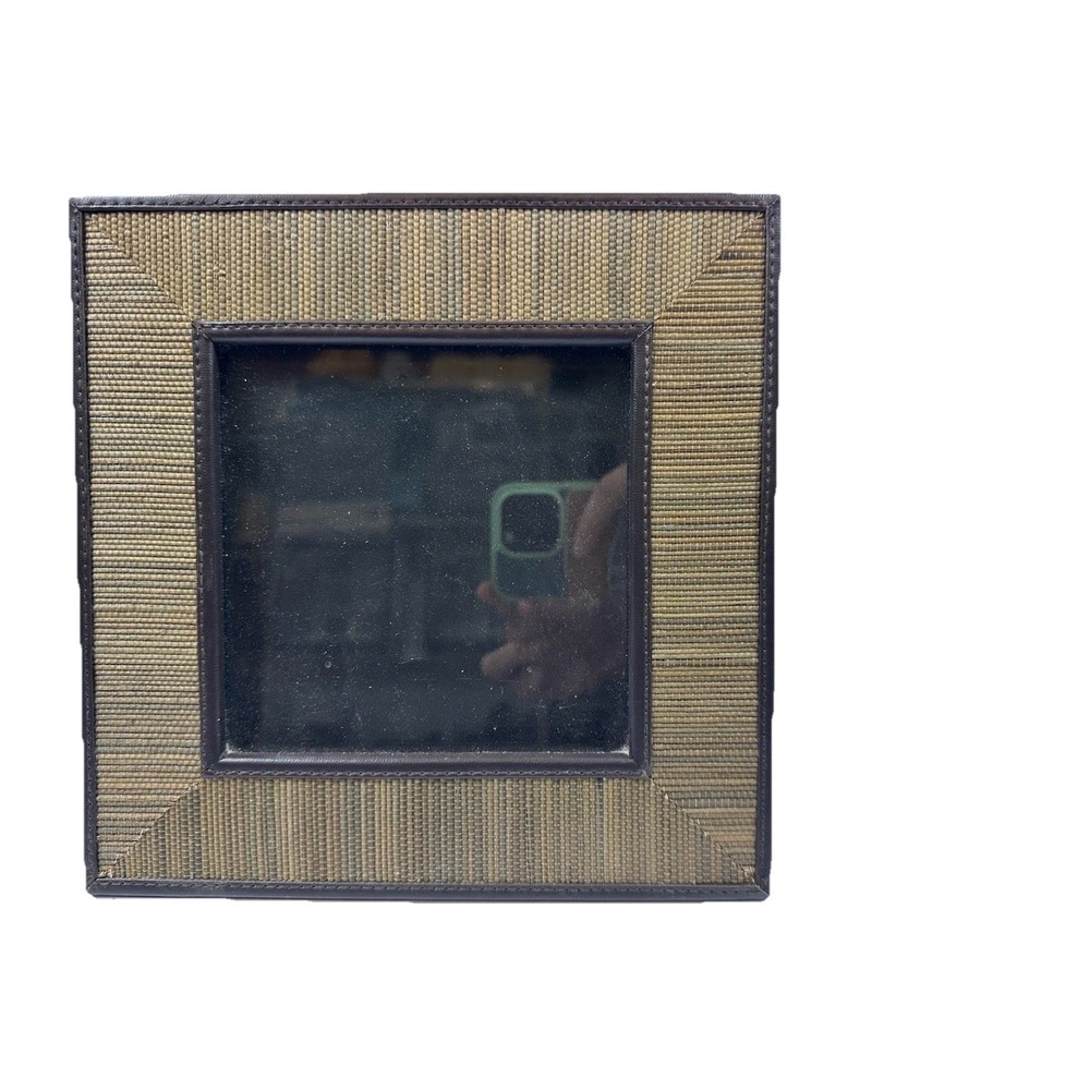Picture‎ Frame Square Vintage 5 X 5 Brown Woven Texture Rattan-Like *Multiples*